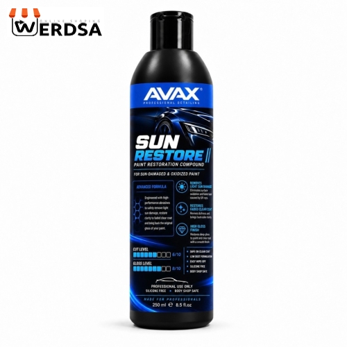 پولیش ترمیم رنگ و افتاب سوختگی بدنه خودرو اواکس مدل Sun-restore حجم 250 میلی‌لیتر عمده 20 عددی